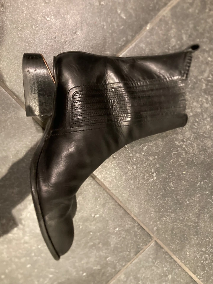 Alexander Wang Botas Anouck Cuero con Herrajes de Metal Oro Rosa Talla 8/38.5 Foto 3 de 4