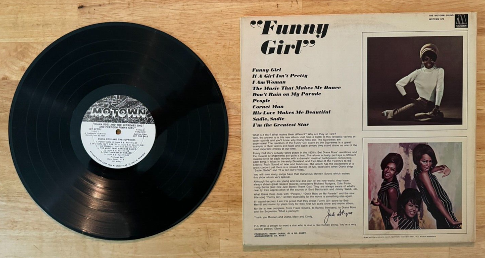 33 LP THE SUPREMES (DIANA ROSS) FUNNY GIRL PROMO eBay