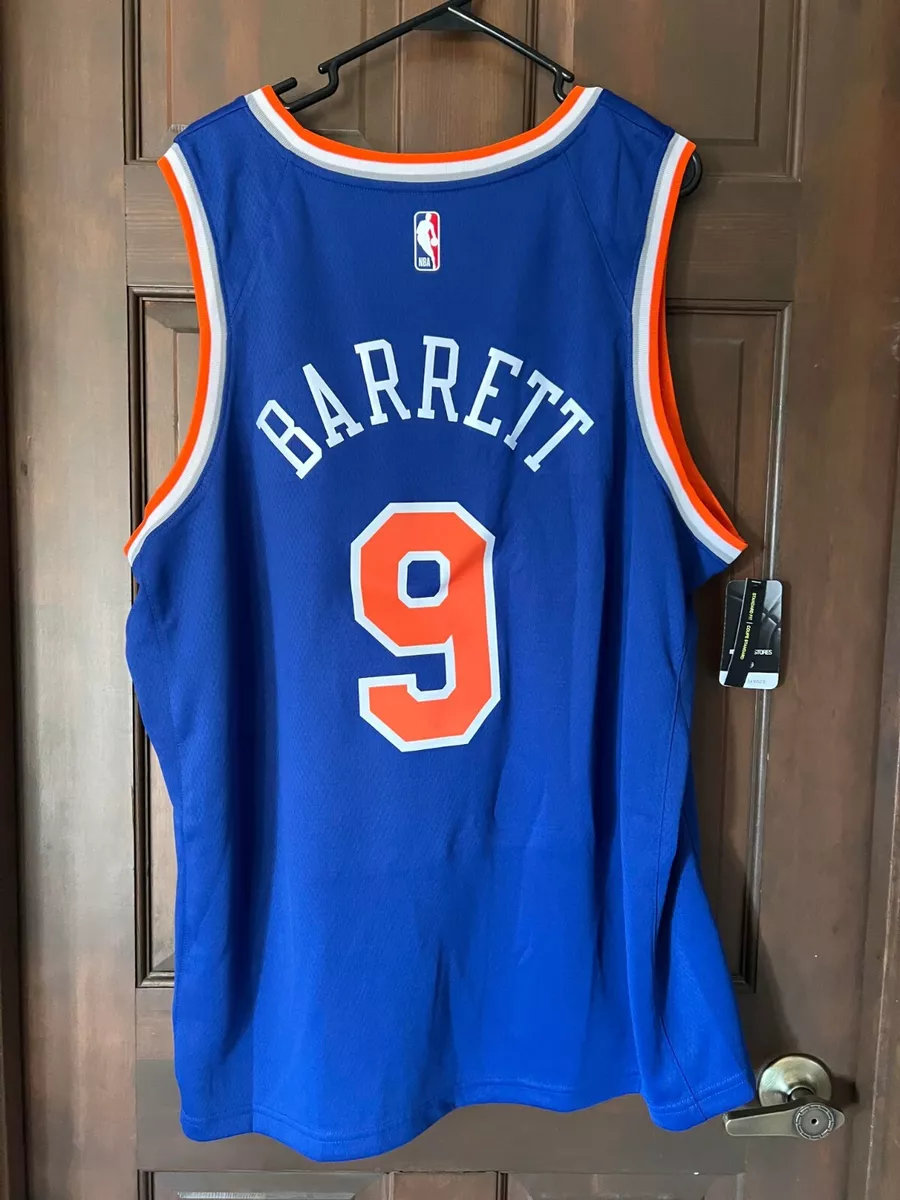 Nike Men's New York Knicks Rj Barrett #9 White Dri-FIT Year Zero