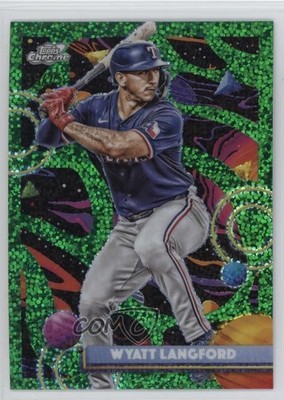 2025 Topps Cosmic Chrome Green Space Dust Refractor 39/75 Wyatt Langford 4k8