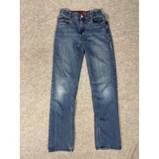 Levis 514 Boys Jeans Size 16 Regular W28 x L30 Medium Wash Straight Fit Stretch