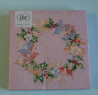 20 Servietten Kranz Weihnachten Ilex 1 Packung Ovp Ihr E Christrosen Rosa