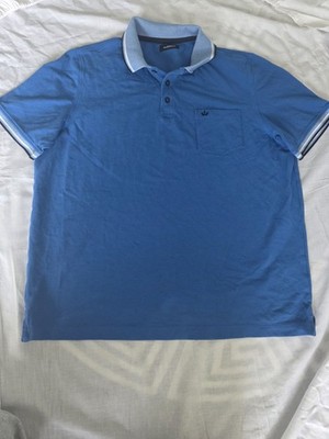 Original Walbusch Herren Poloshirt Gr. 54 Blau 100% Baumwolle - NEU!