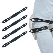Rubber Straps for Knee Pads Straps for Knee Pads Set of 4 Black