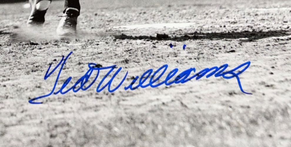 Ted Williams Signed Framed 16x20 Boston Red Sox Front Swing Photo PSA/DNA LOA view 2