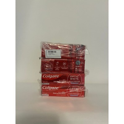 4 Pack Colgate Optic White Stain Fighter Baking Soda Clean Mint Toothpaste 4.2oz