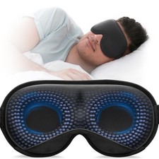 YFONG Weighted Sleep Mask, Women Men 3D Blocking 1 Count Pack of 1 , Black