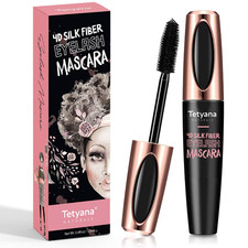 4D Silk Fiber Lash Mascara Waterproof, Luxuriously Longer, Thicker, Voluminous E