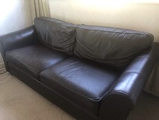 Marks & Spencer Abbey Brown Real Leather Large Two Seater Sofa 
