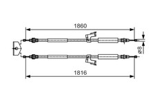 Bremsseil Seilzug Feststellbremse BOSCH 1 987 482 019 für VOLVO V50 C30 S40 545