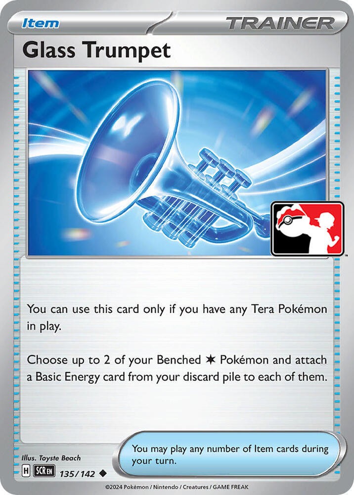 Glass Trumpet 135/142 Uncommon Pokemon Prize Pack Series Cards NM