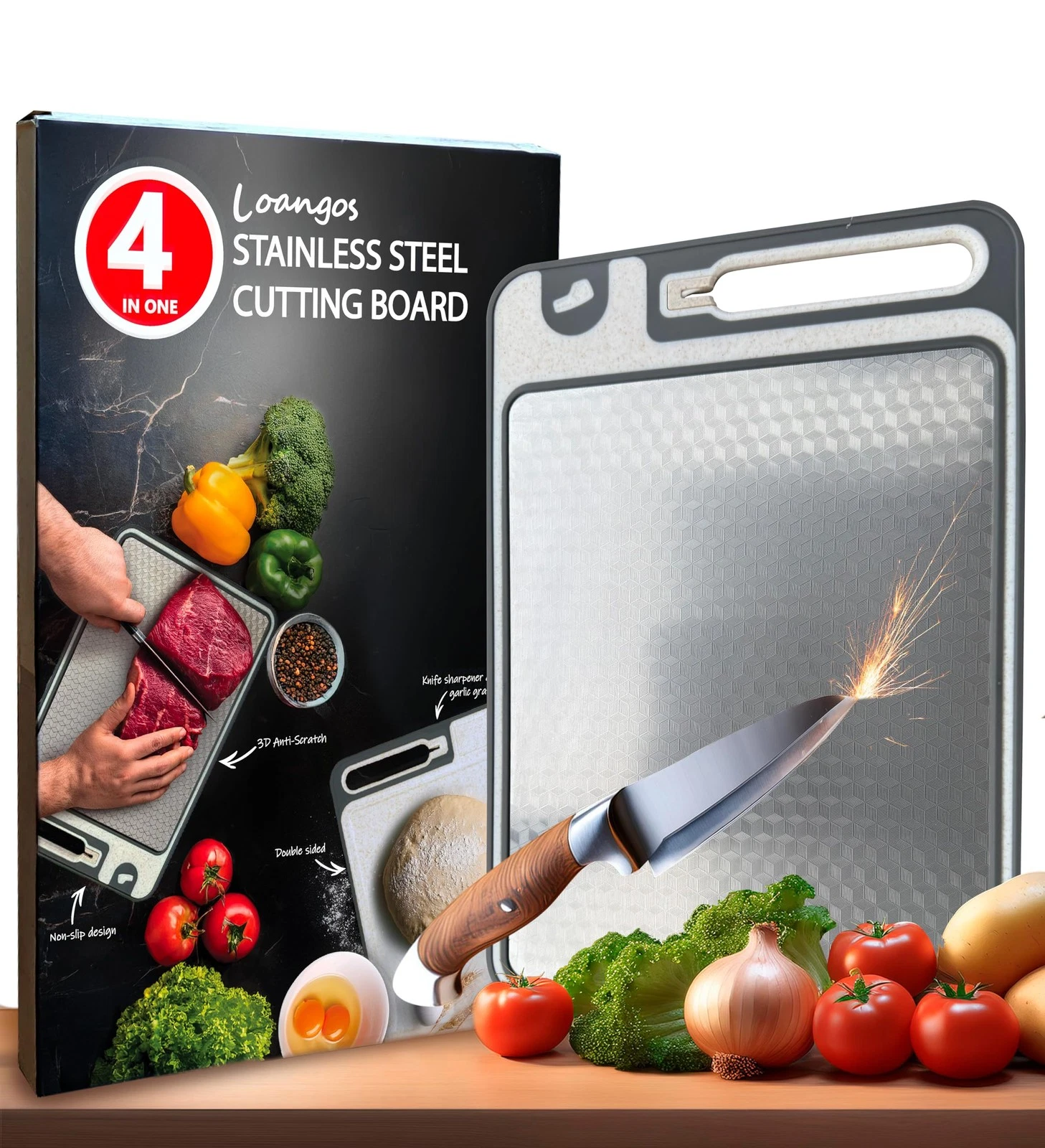 Stainless Cutting Board - Stainless Cutting Boards for Kitchen - Metal Cuttin...