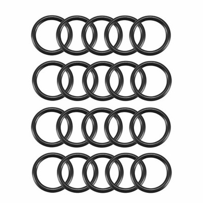 20pcs Black Nitrile Butadiene Rubber   O-Ring 9.5mm Inner Dia 1.5mm Width KD #fv