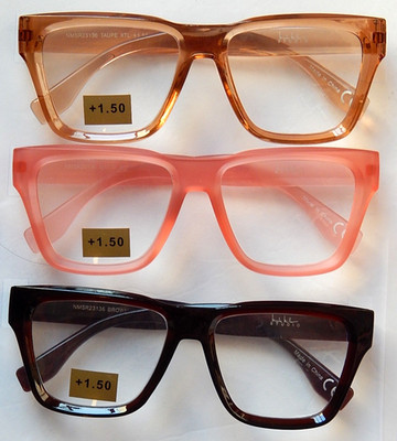 NICOLE MILLER Studio 3-PACK READING GLASSES READERS +1.50 NEW AUTHENTIC