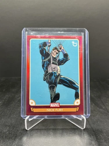 2026 Topps Brooklyn Collection Captain America 85th Annv. Nick Fury Red 4/5 #3