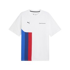 PUMA Bmw M Motorsport PumatechX Crew Neck Short Sleeve T-Shirt Mens White Casual