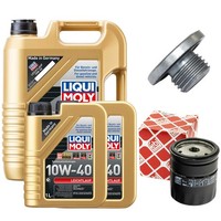 MotoröL Filter Set 10W-40 Liqui Moly 7 Liter + Schraube FüR Opel Frontera B 2.2