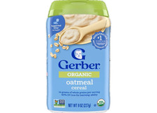 Stage 1 Baby Food, Organic Baby Oatmeal Cereal, 14G Whole Grains, Iron, Zinc  V