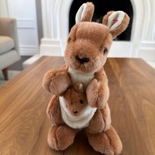 Ty Beanie Buddy 2000 Pouch The Kangaroo Plush Toy w/Baby Joey 14  SOFT Babies  