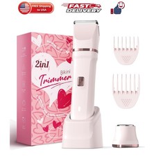 2-in-1 Bikini Trimmer for Women, Electric Raz...