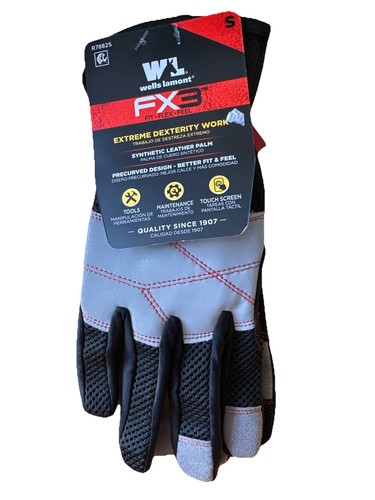 Wells Lamont FX3 Extreme Dexterity Work Gloves Synthetic Leather Palm Size Small