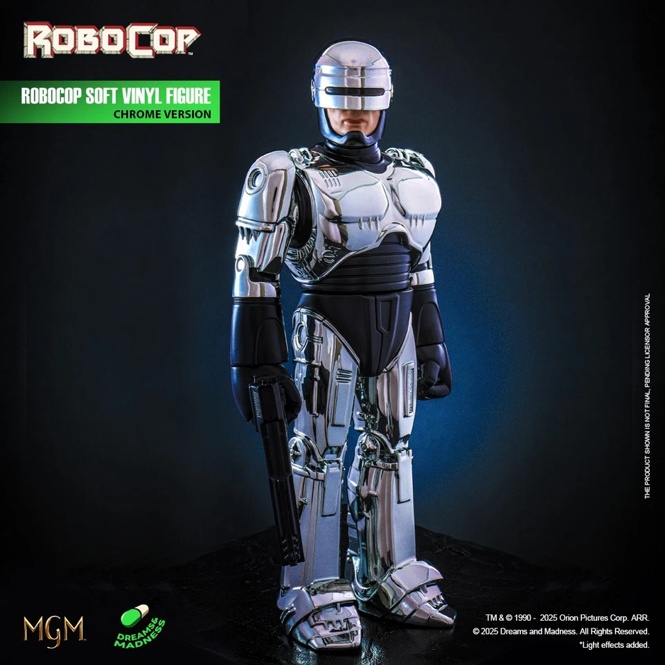 Dreams & Madness MGM RoboCop Soft Vinyl Chrome Version Figure Sofubi H26CM - Image 2 of 2