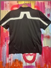 J. Lindeberg 2XL Black White Short Sleeve Fieldsensor Golf Polo Shirt