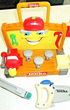 AS IS Vintage 2000 TONKA Talking Learning Sounds Tools Plastic WORKBENCH Toy