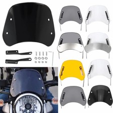 Motorcycle Windshield Wind Deflector for Round Headlights 6.5  9.45 in 