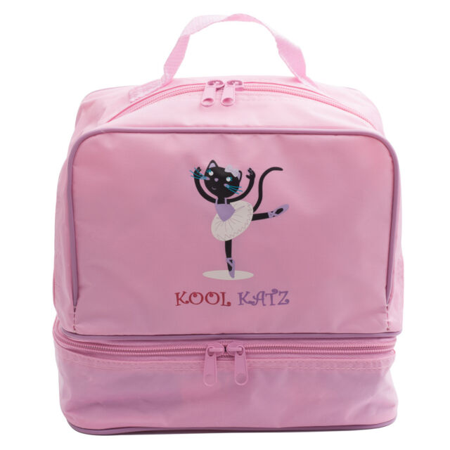 Girls Pink satin ballet dance shoulder shoe bag by Katz dancewear KB21 