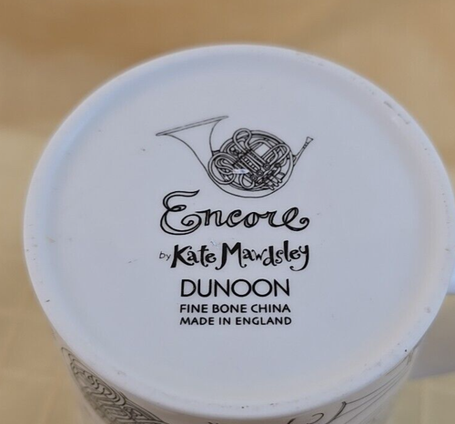 Dunoon Fine Bone China Mug Encore by Kate Mawdsley. Made In Eng. MUSICAL Horns - Picture 5 of 5