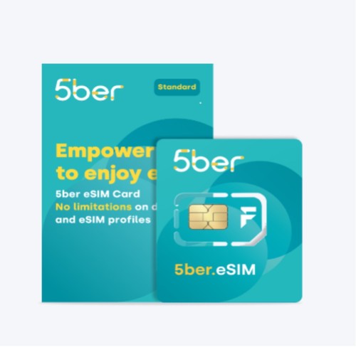5ber Physical SIM Card - Enable eSIM Support for All Phones (Android / Iphone) - Photo 2 sur 4
