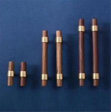 Dresser Drawer Wood Pulls Beech Walnut Closet Wardrobe Handles Kitchen Cabinet