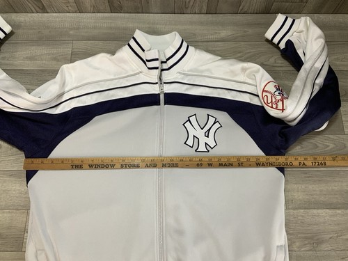 Giacca con zip Majestic Authentic Collection uomo NY Yankees taglia XL - Foto 12 di 20