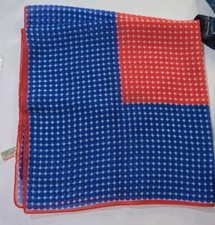 Morsly Scarf Nautical Blue White Vintage Retro EUC Italy Polka Dot 24x24"
