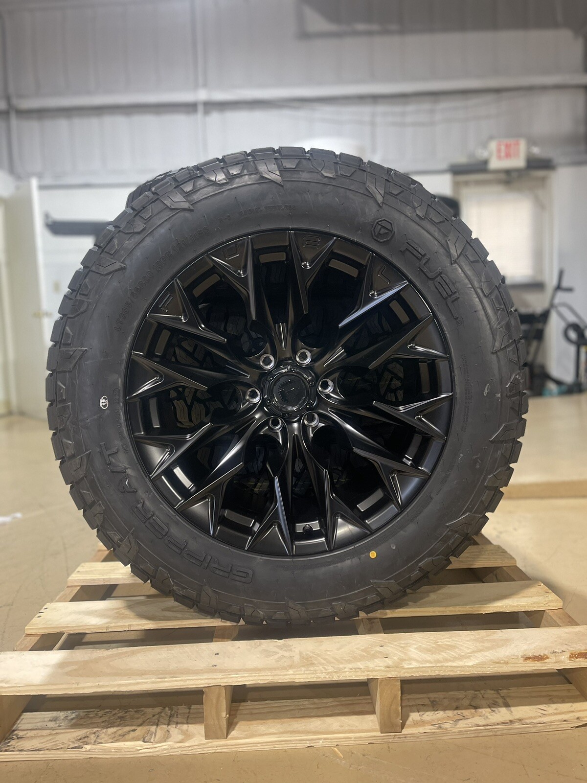 5 20x10 Fuel Flame D804 Black Wheels 33" Fuel AT Tires 5x5 Jeep Wrangler JK JL eBay