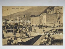 SARNO Salerno Piazza del Popolo animated laundress old postcard