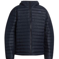 The North Face M Stretch Aviator Navy Hooded Down Jacket