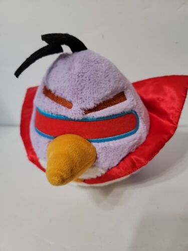 Angry Birds Purple Space Lazer Bird Chuck Stuffed Animals 6" With A Red Cape! - Picture 1 of 6