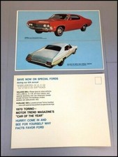 1970 Ford Torino And Galaxie 500 Vintage 1-page Car Sales Brochure Card