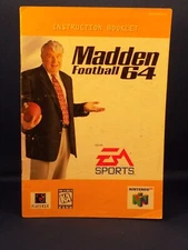 N64 Nintendo 64 Madden Football 64 Original Instruction Booklet Manual - Only B