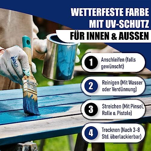 2K Bootslack SEIDENMATT Capriblau RAL 5019 - Yachtlack Für GFK Und Holz