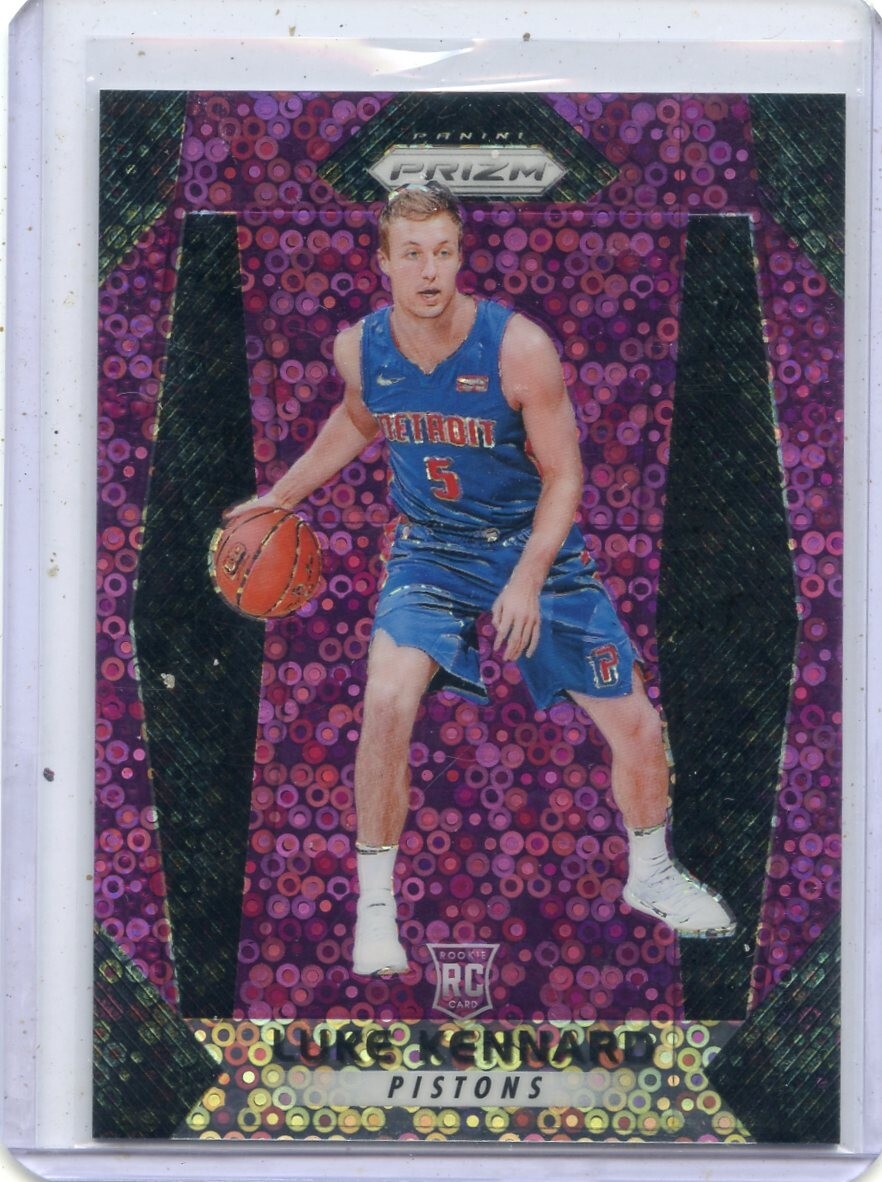 2017-18 PRIZM #171 LUKE KENNARD "PURPLE FAST BREAK DISCO" RC #54/75 110324