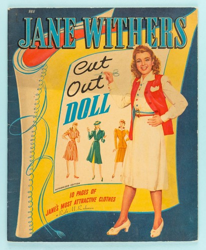 Vintage Original 1941 Whitman JANE WITHERS Paper Dolls #986 UNCUT