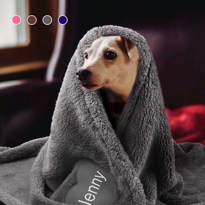 Personalised Pet Name ID Dog Cat Puppy Comforter Fleece Blanket Warm Comfortable eBay
