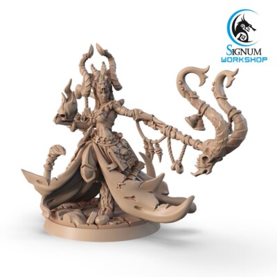 Keiva Zauberin der Leere Signum Workshop, Zauberin 3D gedruckte Miniatur