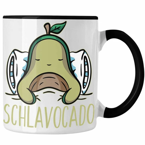 Trendation - Avocado Schlaf Tasse Pyjama Geschenk Lustig Witzige Geschenkideen