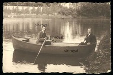 Two men take a romantic boat trip-keel-photo postcard 14x9cm
