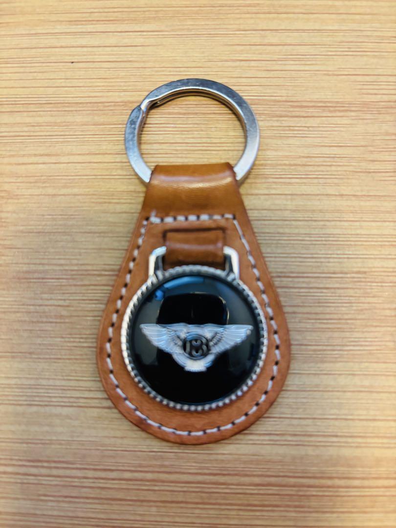 BENTLEY Original Leather key chain keyring Used in japan SF