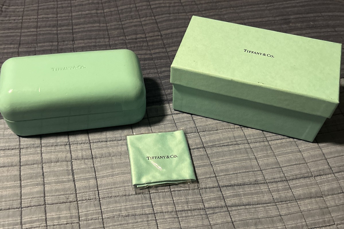 TIFFANY & CO LARGE EYEGLASSES SUNGLASSES HARD CASE STORAGE  display picture 2